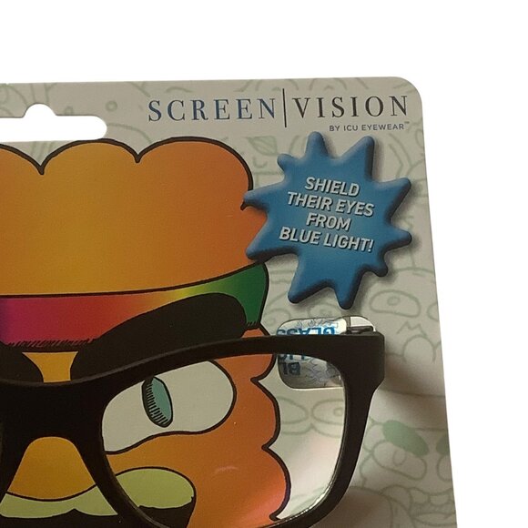 ICU Eyewear Kids Screen Vision Blue Light Filtering Large Oval Glasses Black NEW - Picture 3 of 7